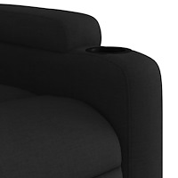 vidaXL Elektrisk massagefåtölj med uppresningshjälp svart tyg