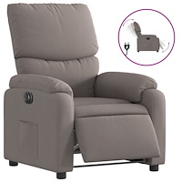 vidaXL Elektrisk reclinerfåtölj taupe tyg