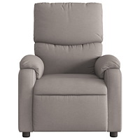vidaXL Elektrisk reclinerfåtölj taupe tyg