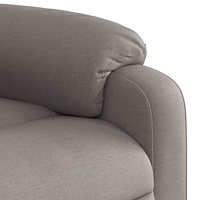 vidaXL Elektrisk reclinerfåtölj taupe tyg