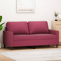 vidaXL 2-sitssoffa vinröd 140 cm sammet