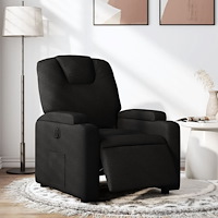 vidaXL Elektrisk reclinerfåtölj svart tyg