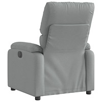 vidaXL Elektrisk reclinerfåtölj ljusgrå tyg