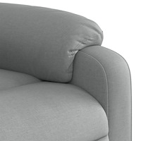 vidaXL Elektrisk reclinerfåtölj ljusgrå tyg