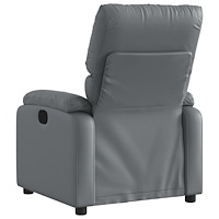 vidaXL Elektrisk reclinerfåtölj grå konstläder