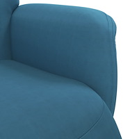 vidaXL Reclinerfåtölj med fotstöd blå sammet