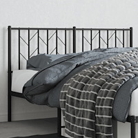 vidaXL Huvudgavel metall svart 140 cm