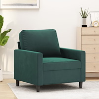 vidaXL Fåtölj mörkgrön 60 cm sammet
