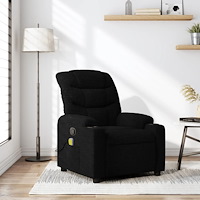 vidaXL Massagefåtölj svart tyg