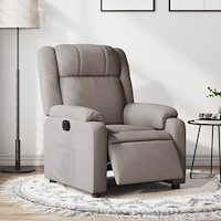 vidaXL Elektrisk reclinerfåtölj taupe tyg