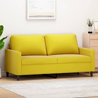 vidaXL 2-sitssoffa gul 140 cm sammet