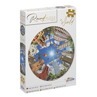 Legind A/S Pussel 1000 bitar : Världen, runt, diameter 68 cm