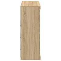vidaXL Skänk med LED-belysning sonoma-ek 81x37x100 cm