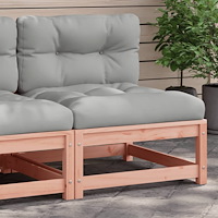 vidaXL Trädgårdssoffa utan armstöd med dynor massivt douglasträ