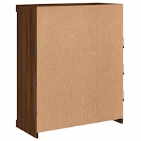 vidaXL Skänk med LED-belysning brun ek 81x37x100 cm