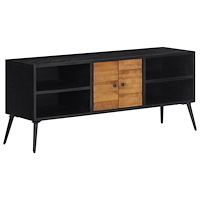 vidaXL Tv-bänk 112x31x45 cm massiv återvunnen teak