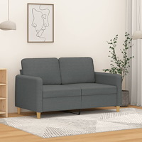 vidaXL Soffa 2-sits mörkgrå 120 cm tyg