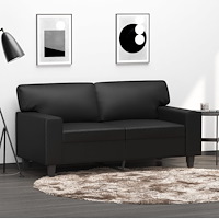 vidaXL 2-sitssoffa svart 120 cm konstläder