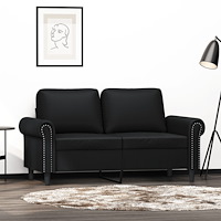 vidaXL 2-sitssoffa svart 120 cm konstläder