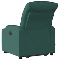vidaXL Massagefåtölj med uppresningshjälp mörkgrön tyg