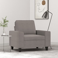 vidaXL Fåtölj taupe 60 cm tyg