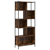 vidaXL Bokhylla rökfärgad ek 72x28x172 cm konstruerat trä