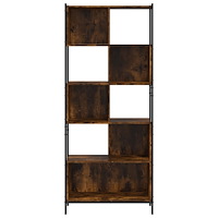 vidaXL Bokhylla rökfärgad ek 72x28x172 cm konstruerat trä