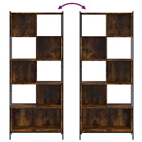 vidaXL Bokhylla rökfärgad ek 72x28x172 cm konstruerat trä
