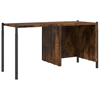 vidaXL Bokhylla rökfärgad ek 72x28x172 cm konstruerat trä