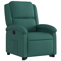 vidaXL Reclinerfåtölj med uppresningshjälp mörkgrön tyg
