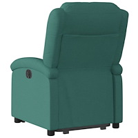 vidaXL Reclinerfåtölj med uppresningshjälp mörkgrön tyg
