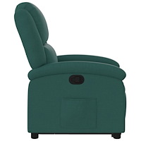 vidaXL Reclinerfåtölj med uppresningshjälp mörkgrön tyg