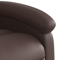 vidaXL Massagefåtölj med uppresningshjälp brun konstläder