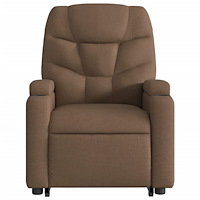 vidaXL Reclinerfåtölj med uppresningshjälp brun tyg