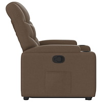 vidaXL Reclinerfåtölj med uppresningshjälp brun tyg