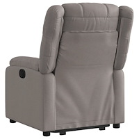 vidaXL Reclinerfåtölj med uppresningshjälp taupe tyg