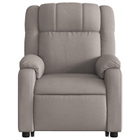 vidaXL Reclinerfåtölj med uppresningshjälp taupe tyg