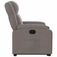 vidaXL Reclinerfåtölj med uppresningshjälp taupe tyg