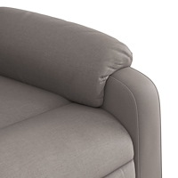 vidaXL Reclinerfåtölj med uppresningshjälp taupe tyg