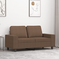vidaXL 2-sitssoffa brun 120 cm tyg