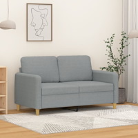 vidaXL 2-sitssoffa ljusgrå 120 cm tyg