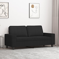 vidaXL 2-sitssoffa svart 140 cm tyg