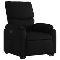 vidaXL Reclinerfåtölj med uppresningshjälp svart konstläder