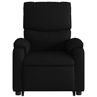 vidaXL Reclinerfåtölj med uppresningshjälp svart konstläder