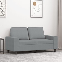 vidaXL 2-sitssoffa ljusgrå 120 cm tyg