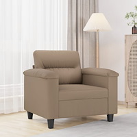 vidaXL Fåtölj Cappuccino 60 cm konstläder