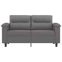 vidaXL 2-sitssoffa mörkgrå 120 cm mikrofibertyg