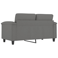 vidaXL 2-sitssoffa mörkgrå 120 cm mikrofibertyg