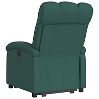 vidaXL Reclinerfåtölj med uppresningshjälp mörkgrön tyg