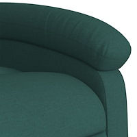 vidaXL Reclinerfåtölj med uppresningshjälp mörkgrön tyg
